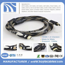 1.5M / 5ft HDMI 1.4 macho para macho M / M cabo 1080p DVD HDTV LCD Laptop